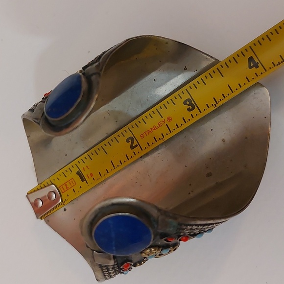 Statement Piece Lapis Lazuli Cuff Bracelet - Picture 9 of 12